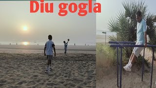 SANDAY Vlog Goggla seaside Beach 🏖️Diu BeachDiu amp Daman Territory tourist places to visit [upl. by Thgiled]