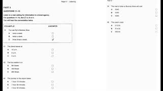 Listening A2 KET 1 Test 3 Part 3 [upl. by Xavier]