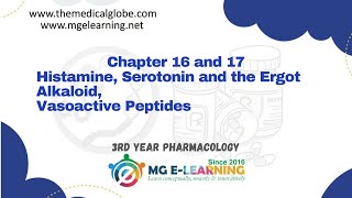 Histamine Serotonin And The Ergot Alkaloid amp Vasoactive Peptides Chapter 16 and 17 Pharmacology [upl. by Fahland]