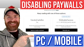 How to disable  get around Paywalls on Websites [upl. by Peppi833]