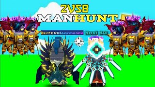 2 SpeedRuner Vs 8 Max Talent Hunters In Bedwars BlockmanGo [upl. by Annehs]