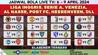 Jadwal Bola Malam Ini Live TV 2024  EPL Liga Inggris SCTV Serie A Venezia Al Nassr Port FC PSG [upl. by Einahets90]