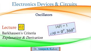 Oscillator 02 Barkhausens Criteria Explanation amp Derivation [upl. by Trebbor]