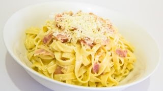 How To Make Fettuccine Carbonara  Video Recipe [upl. by Ignacia]