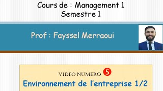 Vidéo 5  Management 1 Environnement de lentreprise 12 [upl. by Treharne712]