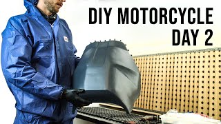 Making a Carbon Fiber Motorcycle Rally Fairing  DAY 2 [upl. by Leonora]