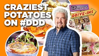 Top 10 Craziest DDD Potato Videos with Guy Fieri  Diners DriveIns and Dives  Food Network [upl. by Filippa]