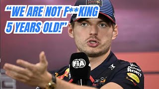 Max Verstappen ANGRY RESPONSE to the FIA after got told to not swear [upl. by Ahsac]