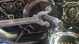 yamaha vmax 1200 flywheel removal [upl. by Onilegna]