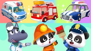 🐼 Músicas Infantis  Qual é a Cor do Carro de Bombeiro  Carro Desenho  BabyBus Português [upl. by Derfliw644]