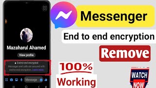 End to end encryption messenger turn offnew update 2024 End to end encryption messenger turn on [upl. by Rube]