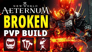 STRONGEST PVP build New world Aeternum [upl. by Crotty273]