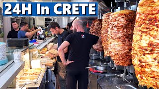 24 Hours In CRETE  Ultimate Greek Food Tour of Chania 🇬🇷 [upl. by Kliment]