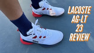 Lacoste AGLT 23 Review  I tested Medvedevs shoes [upl. by Cohin]