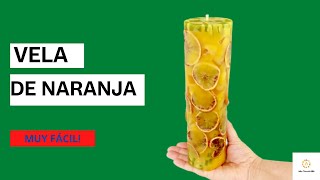 CÓMO HACER UNA VELA DECORATIVA con rodajas de naranja 🍊 [upl. by Ylloj]