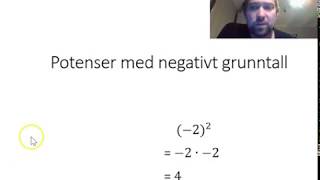 Potenser med negativt grunntall [upl. by Lianna]