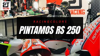 Pintamos APRILIA RS 250 con RACINGCOLORS [upl. by Notled]