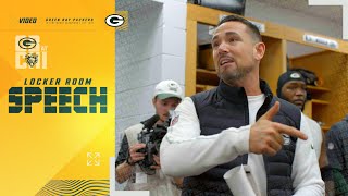 LaFleur’s locker room speech after Packers’ walkoff win in Chicago [upl. by Casie]