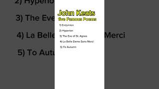 John Keats Masterpiece 5 Iconic Poems JohnKeats [upl. by Doelling]