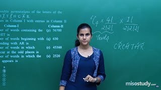 Permutations amp Combinations  Mathematics  JEE Advanced 2019 Sample Paper  Misostudy [upl. by Mandler]