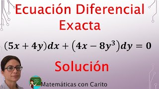 Ecuaciones Diferenciales Exactas  Ejemplo [upl. by Atsirc829]