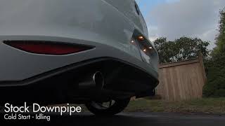 MK7 VW GTI  Stock vs Unitronic Downpipe Sound Clips [upl. by Maloy]