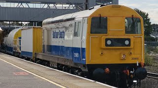 Balfour Beatty 20901 and 20905 arriving into Peterborough [upl. by Ahsinotna]