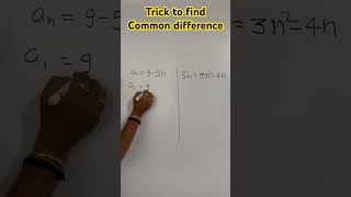 Trick to find Common Difference of an AP when nth term or Sum of First n terms is given  Chapter 5 [upl. by Leona]