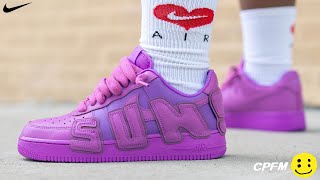 CPFM x NIKE AIR FORCE 1 quotFUCHSIAquot  REVIEW SIZING amp ONFOOT [upl. by Massarelli]