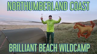 BRILLIANT BEACH WILDCAMP NORTHUMBERLAND COAST [upl. by Lukash680]