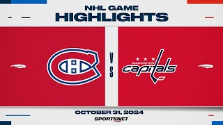 NHL Highlights  Canadiens vs Capitals  October 31 2024 [upl. by Nekial]