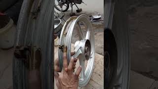 1009018 bike tyre fitting old to New please 🙏 subscribe djpawansingh tubelesstyres tyrefactory [upl. by Schell]