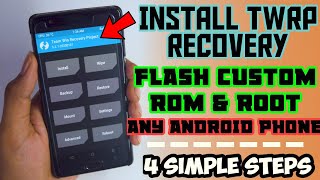 How to install TWRP RECOVERY  Simple Method to install CUSTOM ROM on any ANDROID PHONE in 2020 [upl. by Enitsuga]