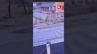 WATCH Russian Kalibr Cruise Missile Lands In Middle Of The Road In A Residential Area Of Kyiv [upl. by Kattie]