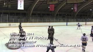 Simsbury High School JV Hockey vs Westminster [upl. by Ymar151]