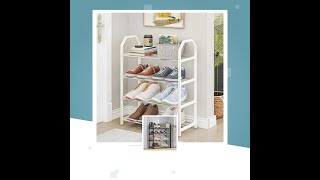 Simple Fashion Shoe Rack 4Layer Trapezoidal Shoes Organizer Stand Holder Living Room Space Savin [upl. by Wainwright]