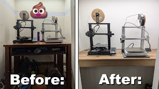 How I Turned This Tiny Closet Into A Minimalistic 3D Printer Space Under 100 [upl. by Attikram]