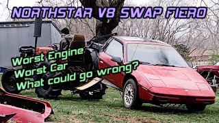 HG Ep 11  We Stretched and shoved a Northstar V8 in the Abandoned Fiero in a WEEK PONTIHACK [upl. by Tavi]