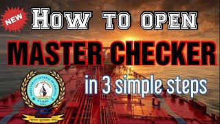 How to open MASTER CHECKER [upl. by Adnamahs]