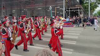 Ballard High School Marching Band Syttende Mai Parade 2024 [upl. by Ateikan]