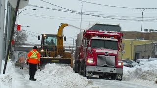 SNOW REMOVAL JOB IN MONTREALS ST MICHEL DISTRICT 21420 [upl. by Hyacinthe]