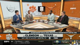 ESPN Championship Drive  College Football Bowl Breakdown Clemson vs Texas Tennessee vs Ohio State [upl. by Navillus]