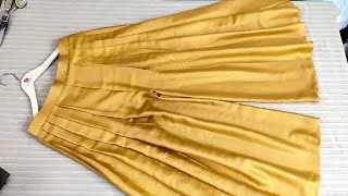 प्लेटेड प्लाजो बनाने का आसान तरीका  Pleated Palazzo Pant cutting and stitching [upl. by Broeker]