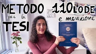 Metodo per tesi di laurea da 110 lode e menzione  10 passaggi per scrivere la tesi [upl. by Bores]