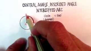 Circles Central Angles Inscribed Angles Intercepted Arcs [upl. by Nrubua561]