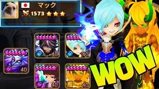 BRUTAL Liesel C3 Combo on MAX DMG  Summoners War [upl. by Gerrald37]