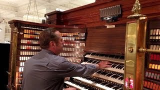 Inside the Wanamaker Organ pipe chamber during a concert [upl. by Stormy]