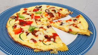 KETO PIZZA Z PATELNI  SPÓD 3 SKŁADNIKI BEZ MĄKI [upl. by Daigle]