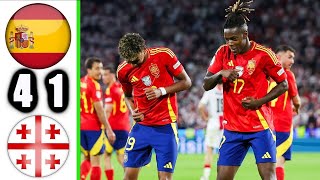 Spain vs Georgia 41  Highlights  UEFA Euro 2024  Round of 16  FC24 [upl. by Edroi]