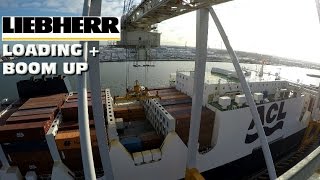 Loading the BIG ACL G4 work video  How to boom up a STS Gantry Crane Port of Antwerp ATLANTIC SAIL [upl. by Aiyotal]